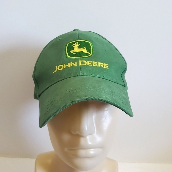 John Deere Green Yellow Baseball Hat Cap Nothing Runs Like A Deere - Picture 1 of 13